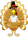 A very nice turkey with a Pilgrim hat